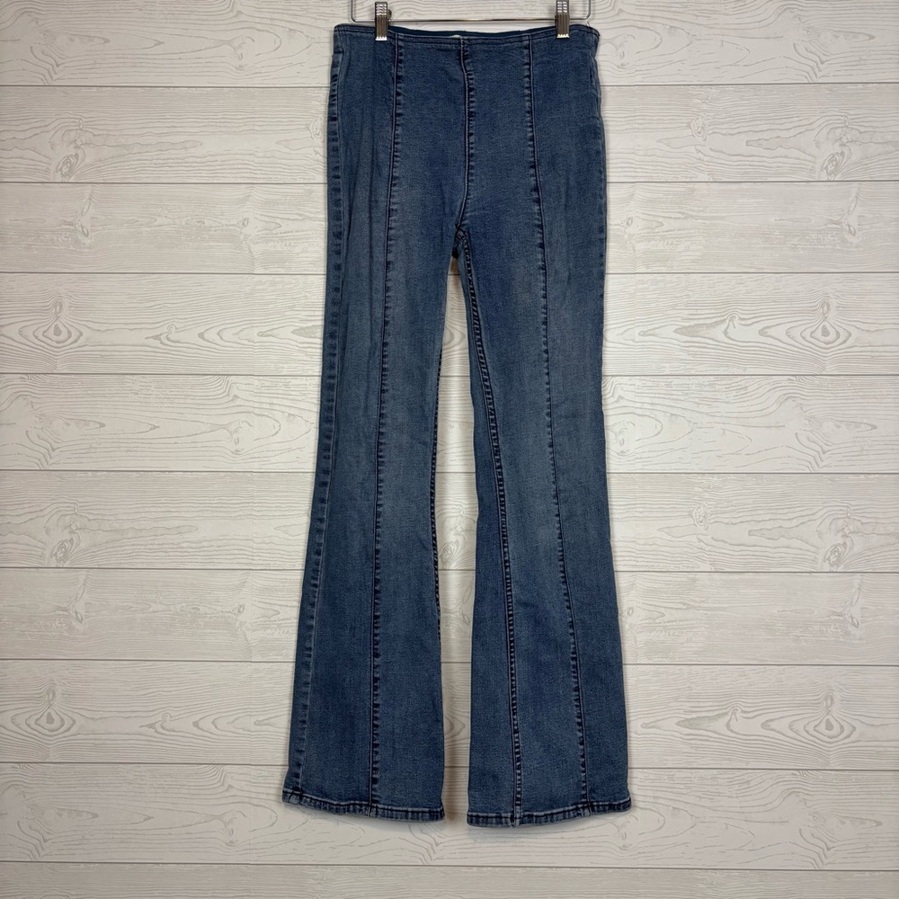 We The Free Flare Pull On High Rise Bel Bottom Jeans Size 27